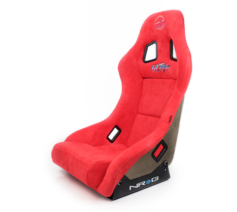 NRG Innovations - FRP Bucket Seat Ultra Edition - Medium - Red Alcantara/Gold Mix Back - NextGen Tuning