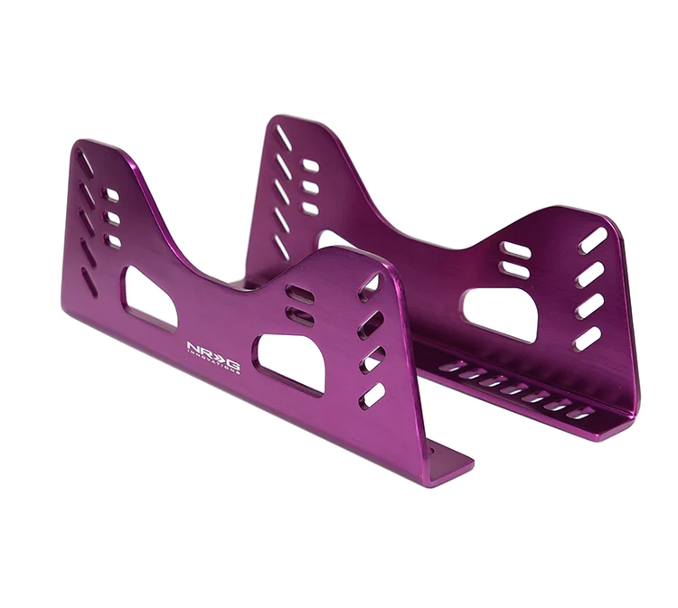 NRG Innovations - Tall High Grade Aluminum Side Mount Brackets - Purple - NextGen Tuning