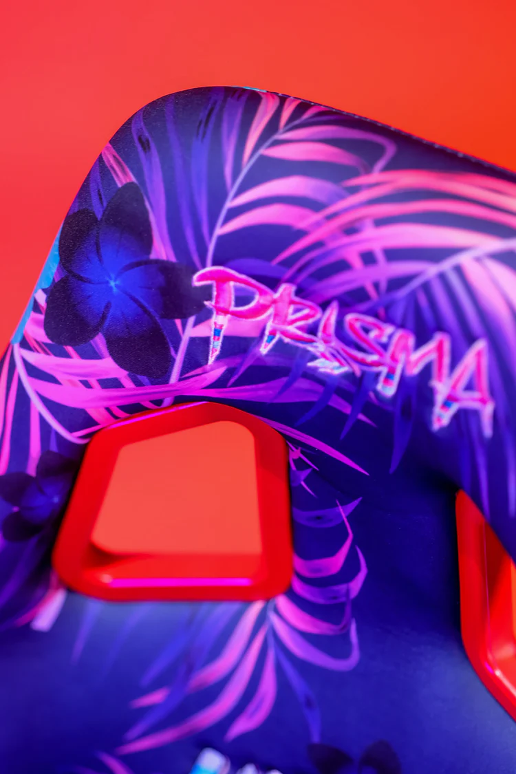 NRG Innovations - FRP Bucket Seat Pina Edition - Large - Invert Tropical Print/Purple Pearlized Back - NextGen Tuning