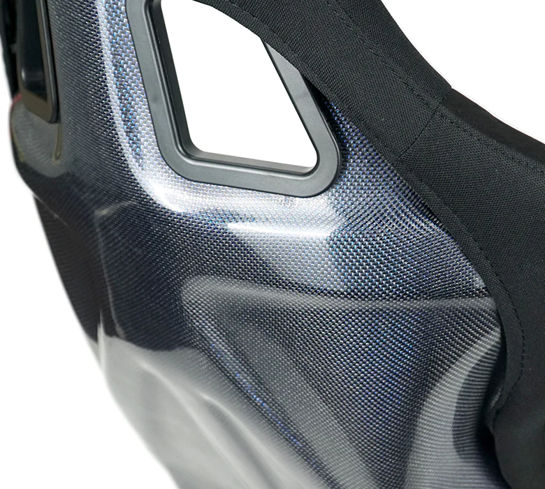 NRG Innovations - Carbon Fiber Bucket Seat - Large - Black/Blue Carbon Fiber Back - RSC-302CF/BL - NextGen Tuning