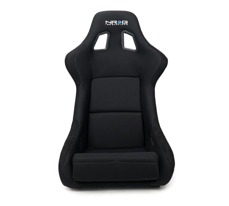 NRG Innovations - Carbon Fiber Bucket Seat - Large - Black/Gold Carbon Fiber Back - RSC-302CF/GD - NextGen Tuning