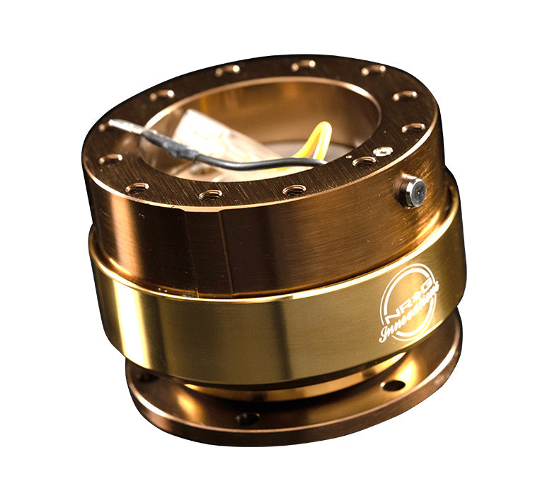 NRG Innovations - Gen 2.0 Quick Release - Bronze Body / Chrome Gold Ring - NextGen Tuning