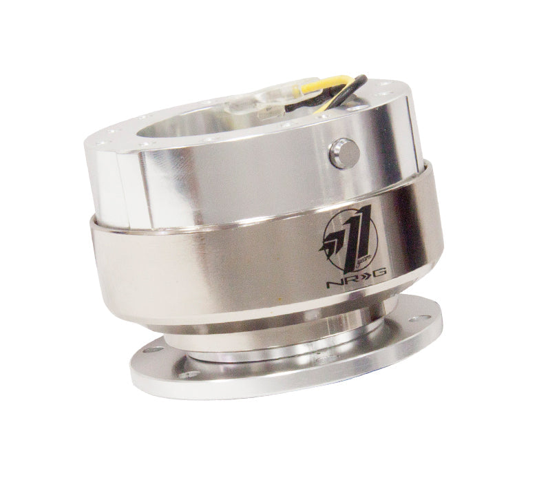 NRG Innovations - Gen 2.0 Quick Release - Silver Shiny Body / Brushed Silver Ring - NextGen Tuning