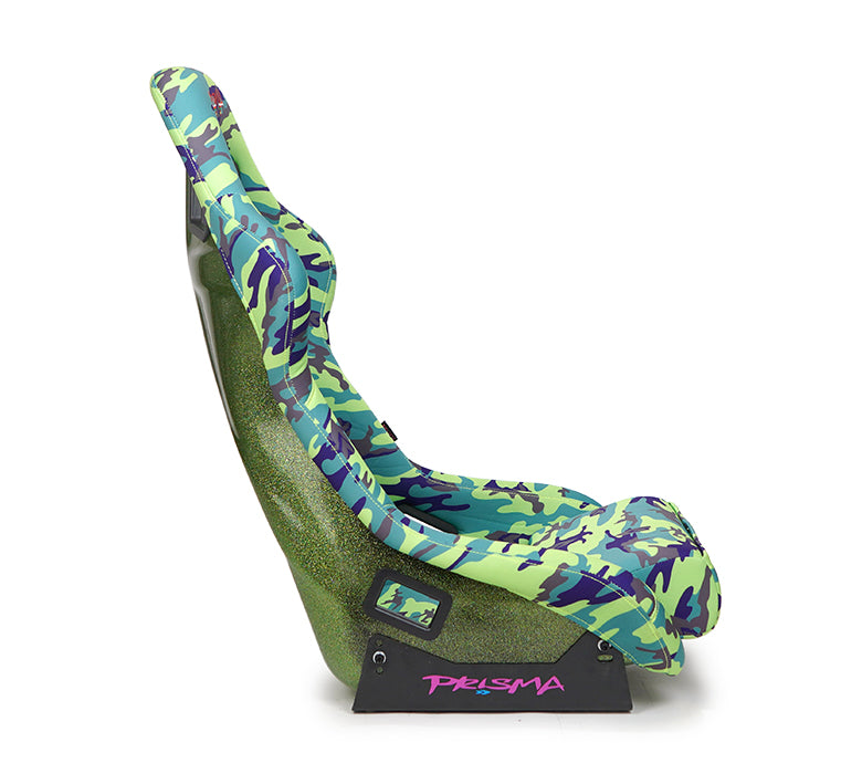 NRG Innovations - FRP Bucket Seat GIJ Edition - Medium - Green Camo Print/Green Pearlized Back - FRP-303-GIJ - NextGen Tuning