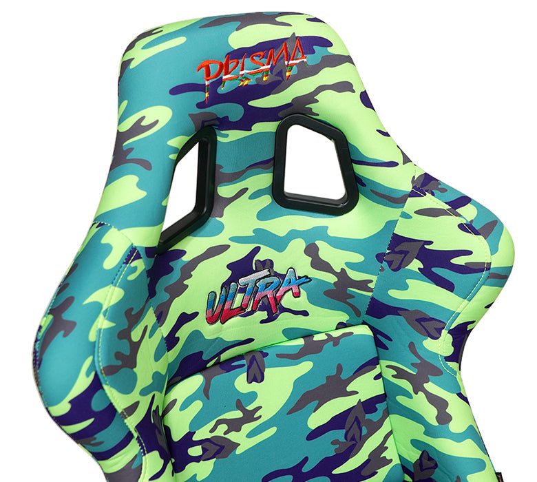 NRG Innovations - FRP Bucket Seat GIJ Edition - Medium - Green Camo Print/Green Pearlized Back - NextGen Tuning