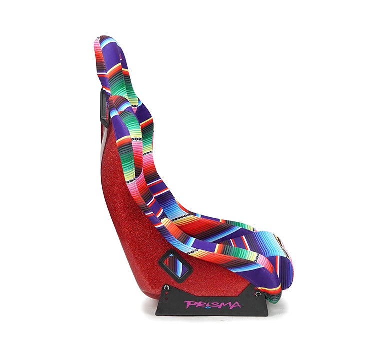 NRG Innovations - FRP Bucket Seat Mexicali Edition - Medium - Serape Print/Red Pearlized Back - FRP-303-MEXICALI - NextGen Tuning