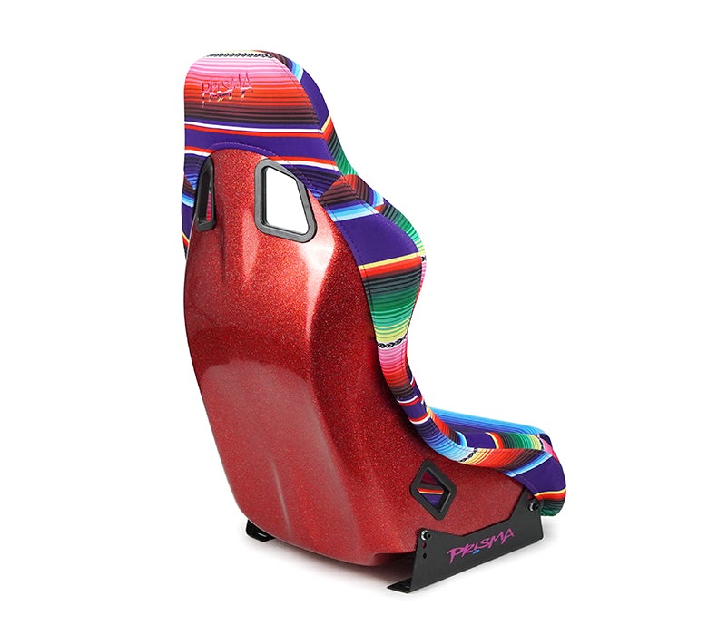 NRG Innovations - FRP Bucket Seat Mexicali Edition - Medium - Serape Print/Red Pearlized Back - FRP-303-MEXICALI - NextGen Tuning