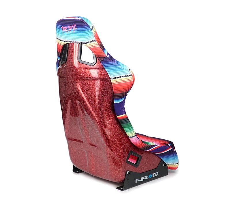 NRG Innovations - FRP Bucket Seat Mexicali Edition - Large - Serape Print/Red Pearlized Back - NextGen Tuning