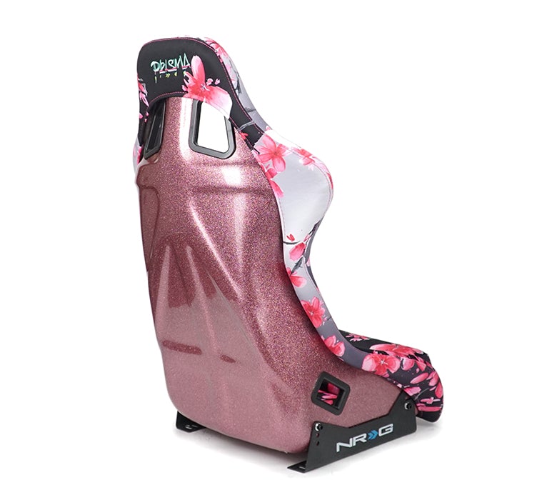 NRG Innovations - FRP Bucket Seat Sakura Edition - Large - Japanese Cherry Blossom/Pink Pearlized Back - NextGen Tuning