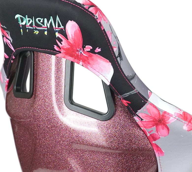NRG Innovations - FRP Bucket Seat Sakura Edition - Large - Japanese Cherry Blossom/Pink Pearlized Back - NextGen Tuning
