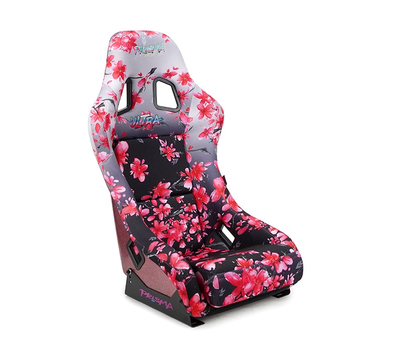 NRG Innovations - FRP Bucket Seat Sakura Edition - Medium - Japanese Cherry Blossom/Pink Pearlized Back - FRP-303-SAKURA - NextGen Tuning