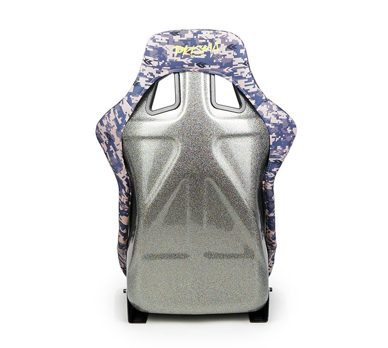NRG Innovations - FRP Bucket Seat Storm Edition - Medium - Gray Digital Camo Print/Gray Sparkled Back - FRP-303-STORM - NextGen Tuning