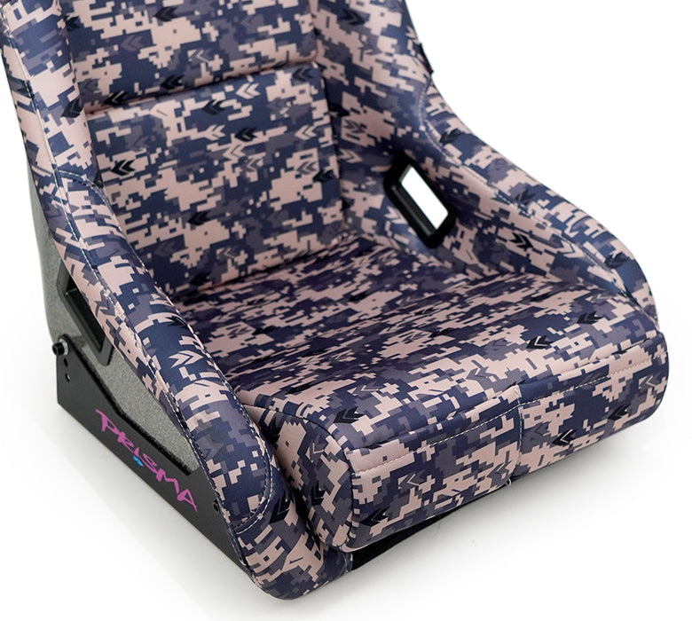 NRG Innovations - FRP Bucket Seat Storm Edition - Medium - Gray Digital Camo Print/Gray Sparkled Back - FRP-303-STORM - NextGen Tuning