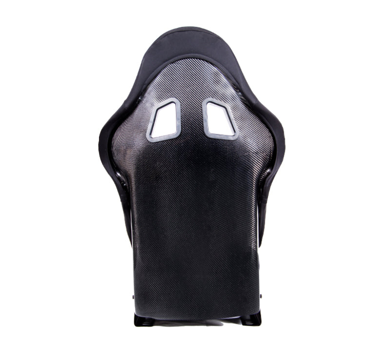 NRG Innovations - FRP with Carbon Fiber Bucket Seat - Medium - Black/Black Carbon Fiber Back - RSC-311 - NextGenTuning