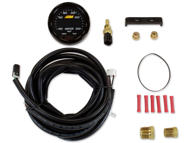 AEM Electronics - X-Series Temperature Gauge Kit - 100-300F - 52mm - NextGen Tuning