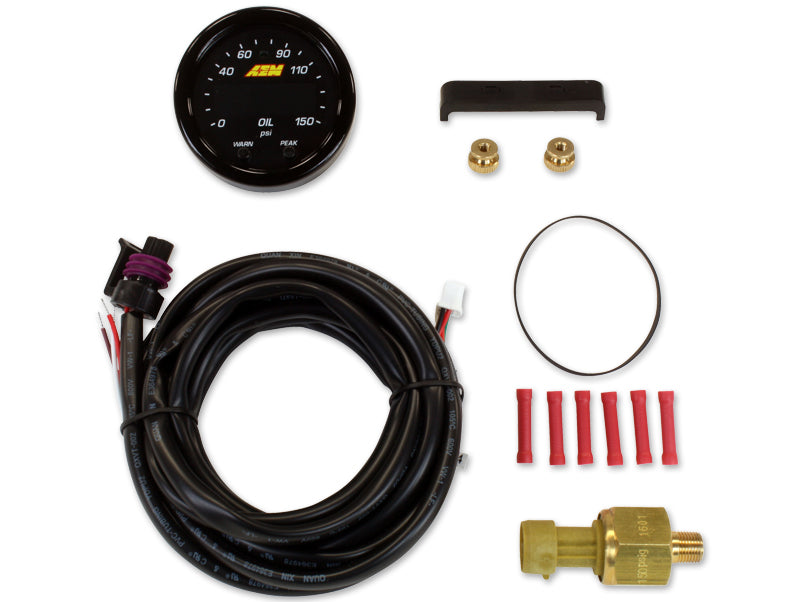 AEM Electronics - X-Series Oil Pressure Gauge Kit - 0-150psi - 52mm - NextGen Tuning