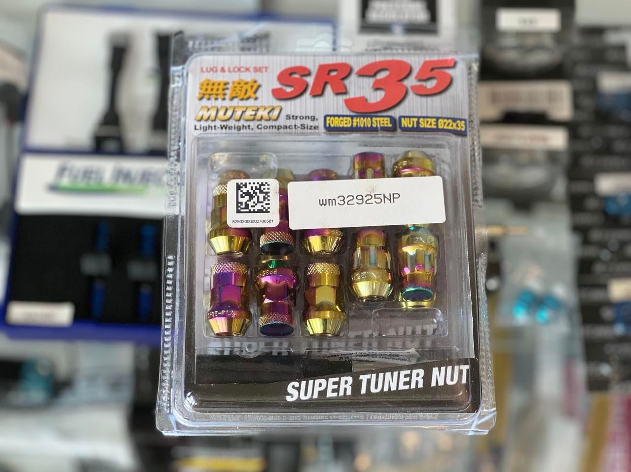 Muteki - SR35 Close End Lug Nuts w/ Lock Set - Neon - 12x1.25 - Set of 20 ***Open Box*** - NextGen Tuning