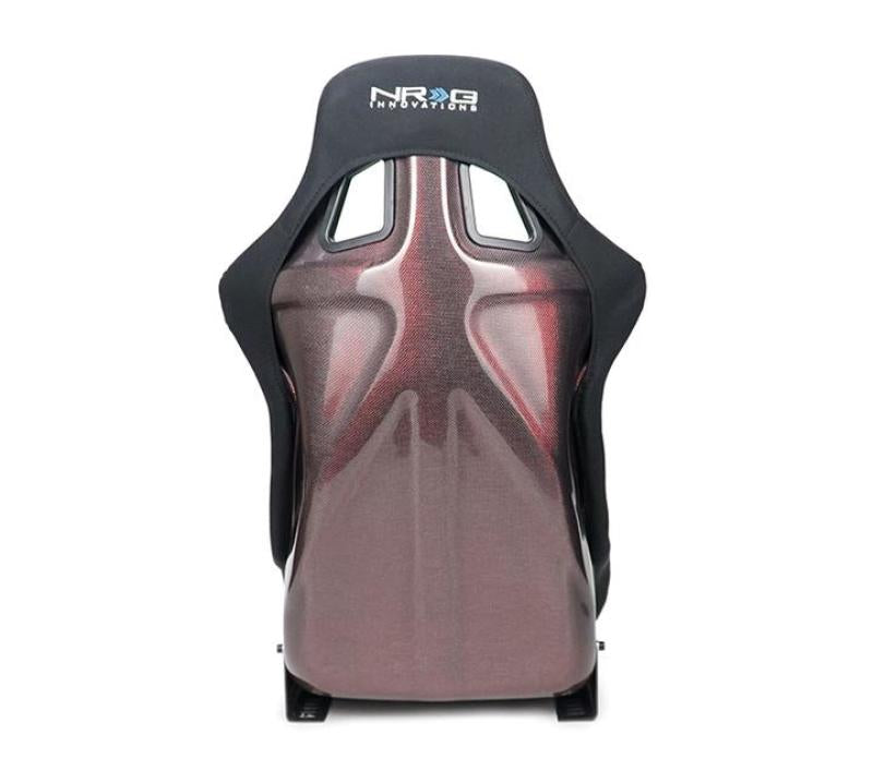 NRG Innovations - Carbon Fiber Bucket Seat - Large - Black/Red Carbon Fiber Back - RSC-302CF/RD - NextGen Tuning