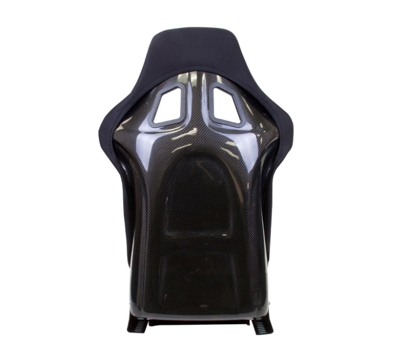 NRG Innovations - FRP with Carbon Fiber Bucket Seat - Medium - Black/Black Carbon Fiber Back - RSC-310 - NextGen Tuning