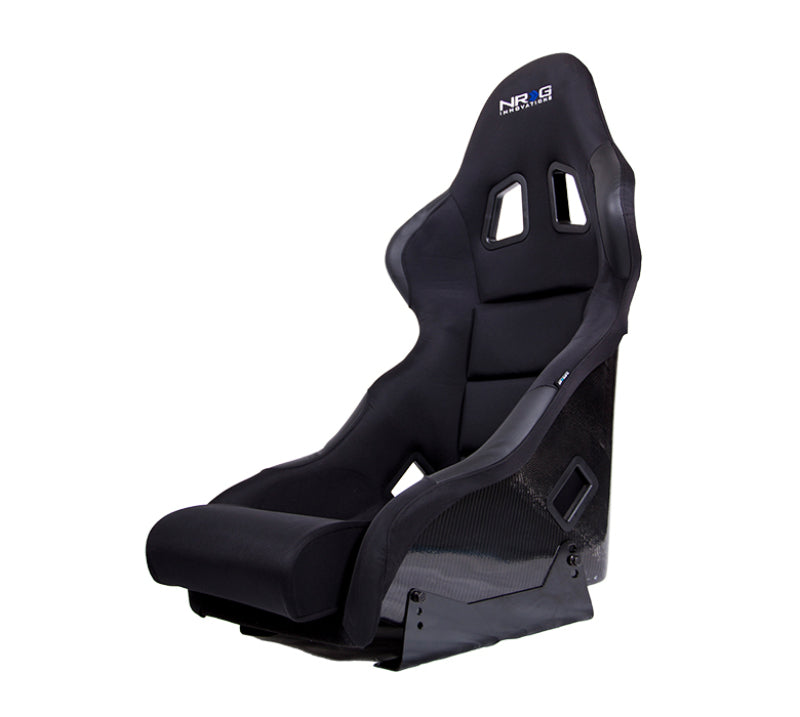 NRG Innovations - FRP with Carbon Fiber Bucket Seat - Medium - Black/Black Carbon Fiber Back - RSC-311 - NextGenTuning