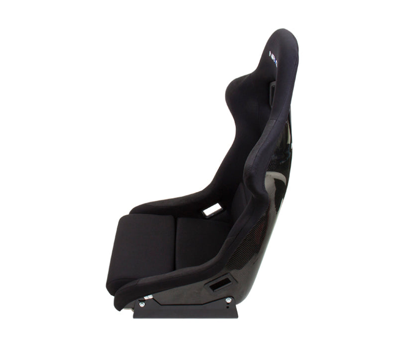 NRG Innovations - FRP with Carbon Fiber Bucket Seat - Medium - Black/Black Carbon Fiber Back - RSC-310 - NextGen Tuning