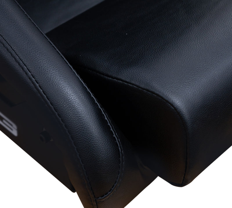 NRG Innovations - FRP Vinyl Water Resistant Bucket Seat - Medium - Black/Black Back - FRP-310-SHIELD - NextGen Tuning
