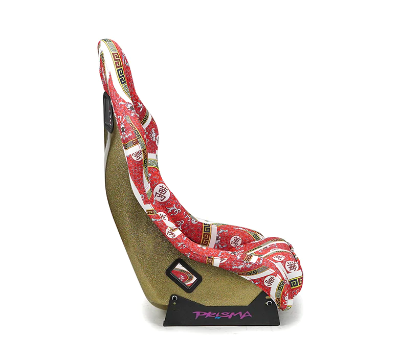 NRG Innovations - FRP Bucket Seat Dynasty Edition - Medium - Oriental Longivity Plate/Gold Pearlized Back - FRP-303-DYNASTY - NextGen Tuning