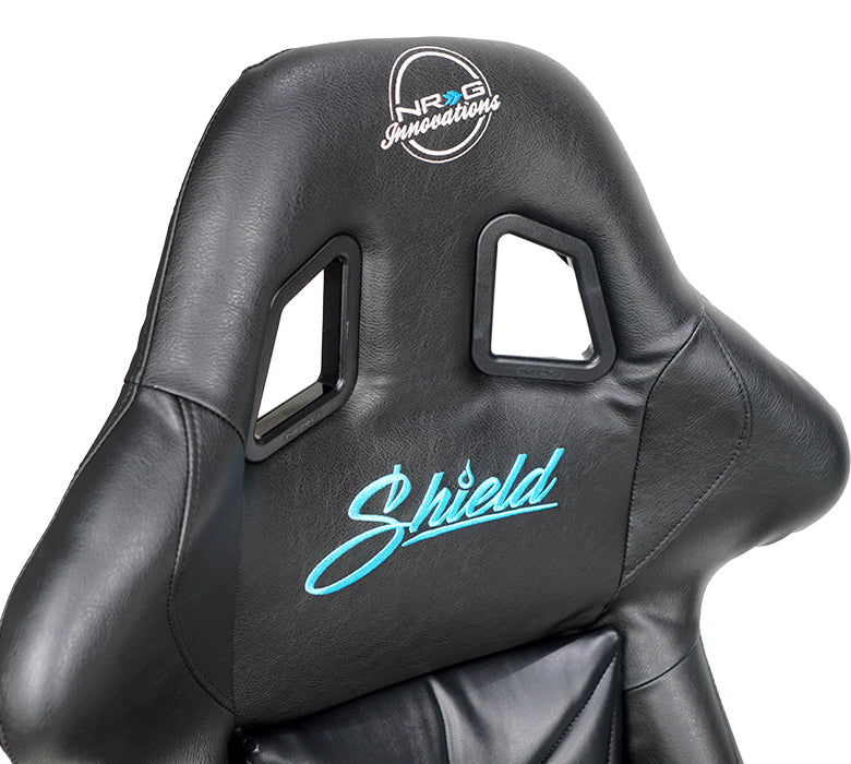 NRG Innovations - FRP FIA Competition Vinyl Water Resistant Bucket Seat - Large - Black/Black Back - FRP-RS500-SHIELD - NextGen Tuning