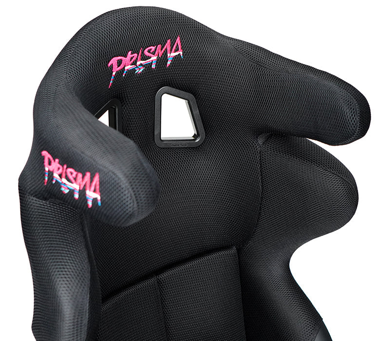 NRG Innovations - FRP FIA Competition Bucket Seat with Halo Prisma Edition - Large - Black/Black Sparkled Back - FRP-RS600M-BK-PRISMA - NextGen Tuning
