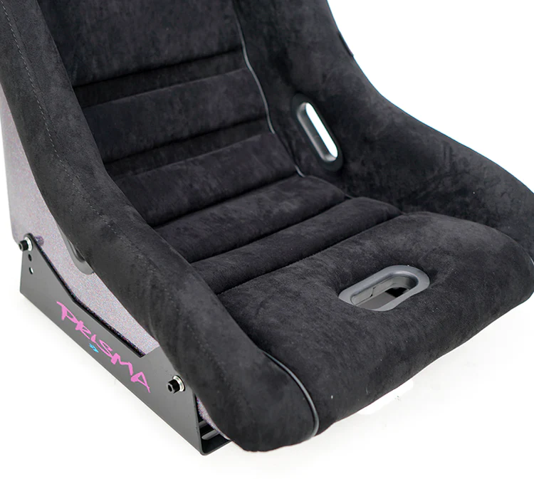 NRG Innovations x Prisma Lab - FRP GT Prisma Bucket Seat - Black Suede/Black Stitch/Sparkled Back - NextGen Tuning