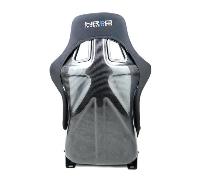 NRG Innovations - Carbon Fiber Bucket Seat - Large - Black/Black Carbon Fiber Back - RSC-302CF/BK - NextGen Tuning