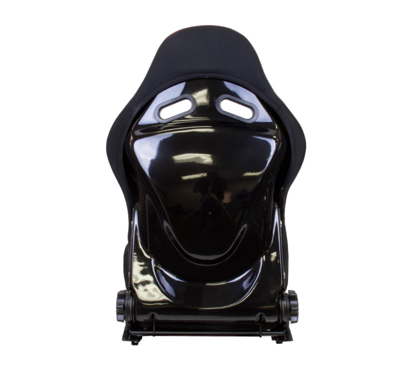 NRG Innovations - FRP Reclining Bucket Seat - Large - Black/Red Stitch/Black Back - NRGRSC-400BK - NextGen Tuning