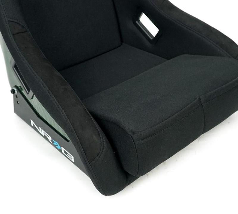 NRG Innovations - Carbon Fiber Bucket Seat - Large - Black/Blue Carbon Fiber Back - RSC-302CF/BL - NextGen Tuning