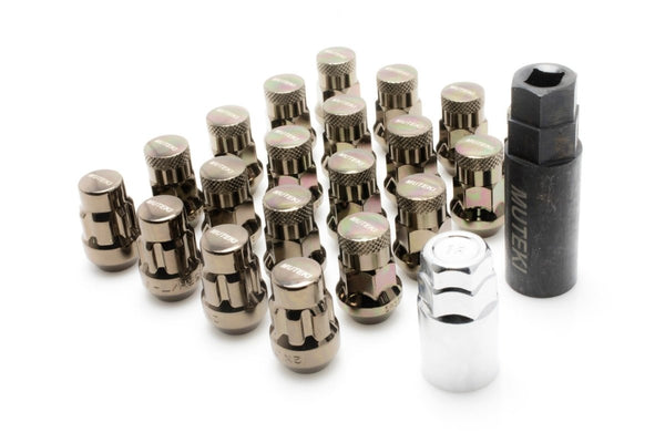 Muteki - SR35 Close End Lug Nuts w/ Lock Set - Titanium - 12x1.50