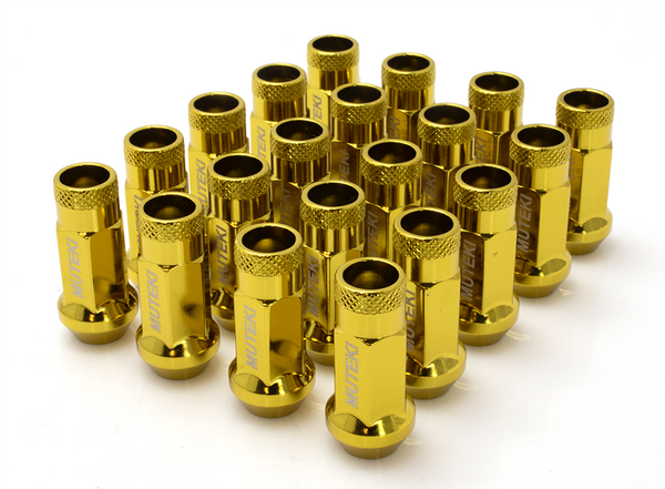 Muteki - SR48 Open End Lug Nuts - Gold - 12x1.25 - Set of 20