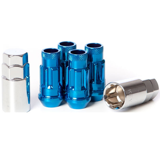 Muteki SR48 Neo Chrome Lug Nuts Set – 12x1.5 Acorn Open End – 4 Wheels Lock Set