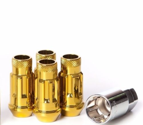 Muteki - SR48 Open End Locking Lug Nuts - Gold - 12x1.50 - Set of 4 - NextGen Tuning