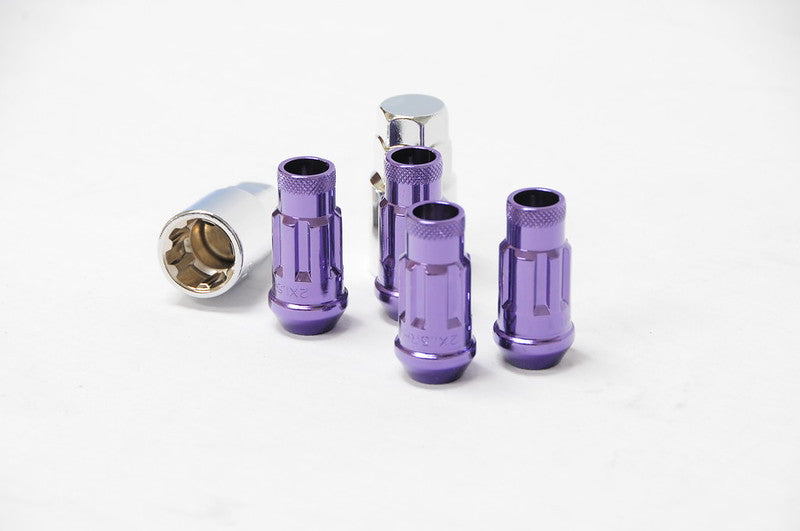 Muteki - SR48 Open End Locking Lug Nuts - Purple - 12x1.25 - Set of 4 - NextGen Tuning