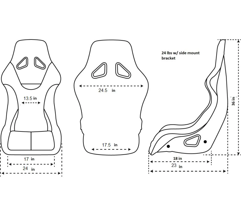 NRG Innovations - FRP Bucket Seat Prisma Edition - XLarge - Black/Pearlized Back - FRP-304BK-PRISMA - NextGen Tuning